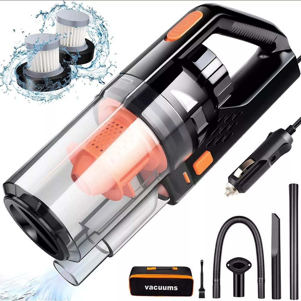 leaning with Wet or Dry Vacuum Portable Car Cleaner High Power 150W/7500Pa,